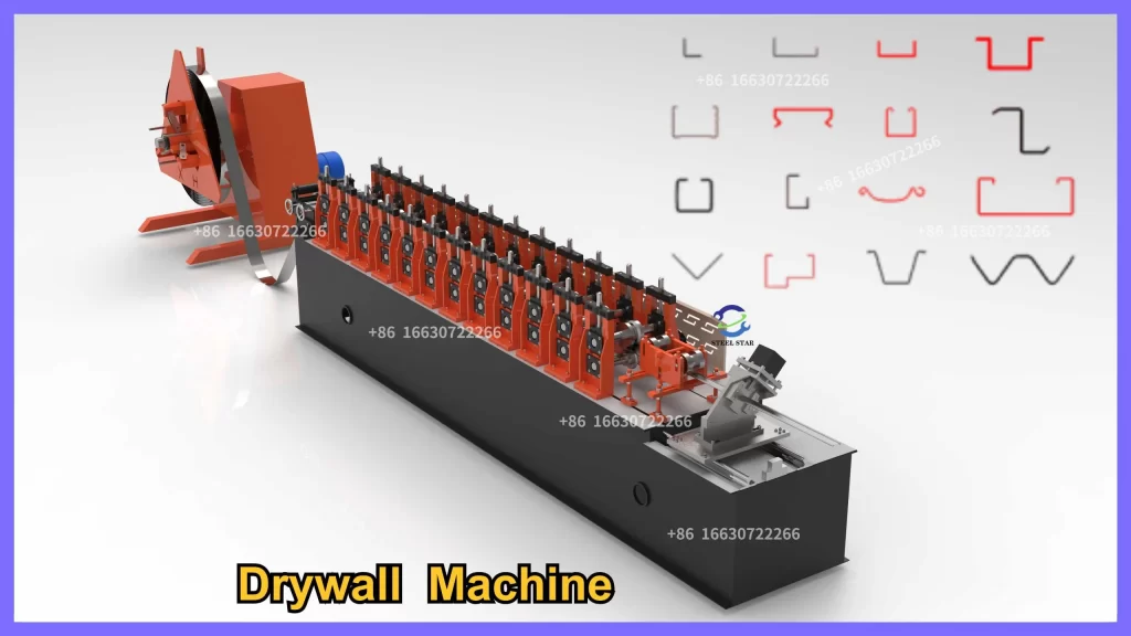 The profile roll forming machine is used to produce the section products that used for suspended ceiling and drywall partition installation,and other customized profiles. Light Keel Stud and Track Roll Forming Machine.Shutter Door Roll Forming Machine.Light Keel Villa Frame Roll Forming Machine.Light Steel Keel Roll Forming Machine.Light Steel Keel C U V Omega Purlin Roll Forming Machine.Light Gauge Steel Framing Machine.Metal Stud Forming Machine.Light Steel Frame Roll Forming Machine.Steel Stud Machine.High Speed Cold Roll Forming Machine,etc.What is a stud and track? Why is it called a stud? What is the difference between studs and furring? What is a stud design? stud and track sizes. stud and track calculator. metal stud. steel stud framing .Rondo. 100mm metal stud partition.light keel stud and track roll forming machine，metal stud forming machine,light steel keel machine ，steel stud machine, light steel framing machine,drywall light steel framing for sale，light gauge steel framing machine,Light keel stud and track machine,metal stud and track