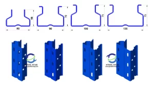 Shelf upright dimensions